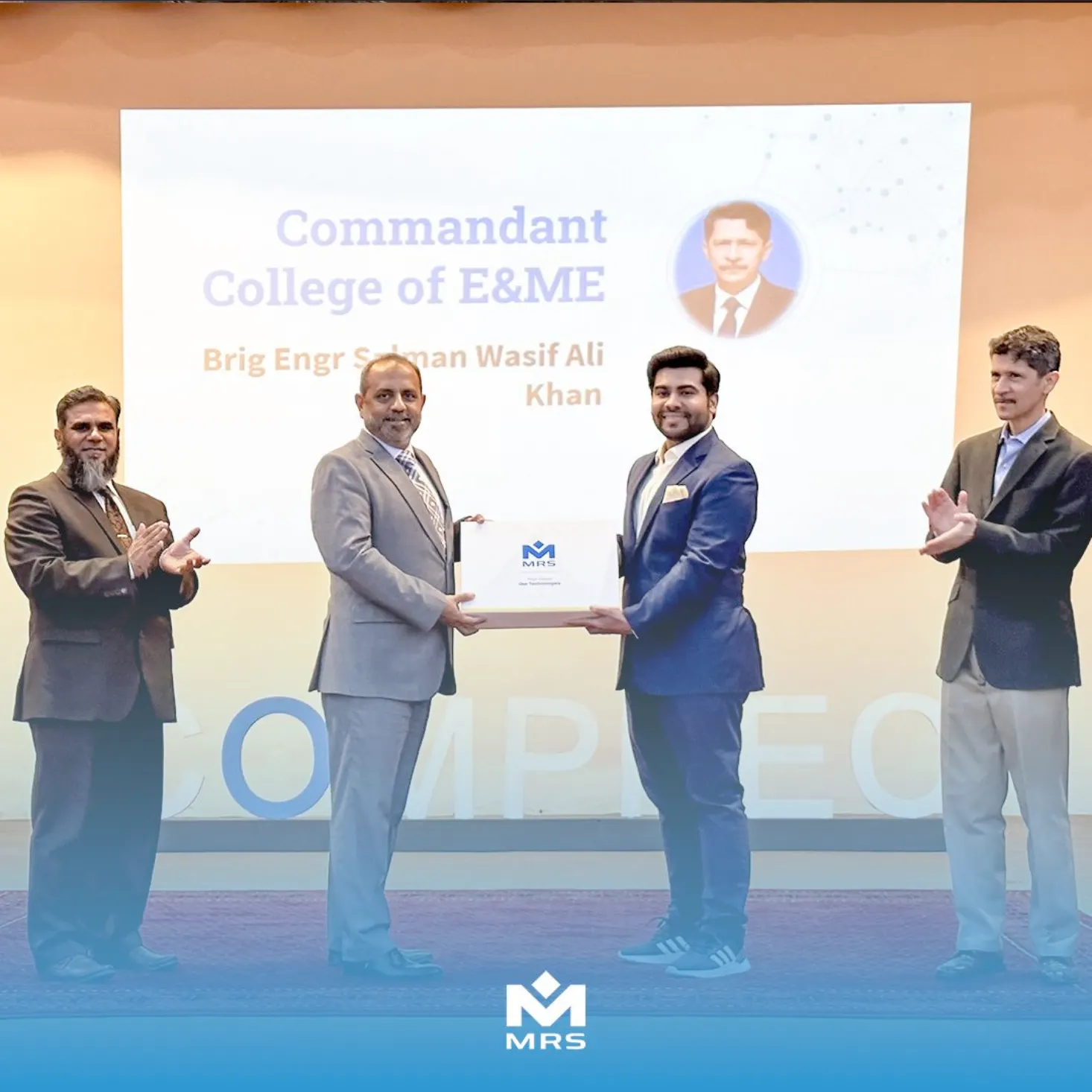 Receiving recognition at College of E&ME