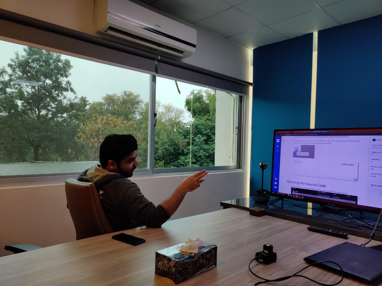 Teaching at the desk